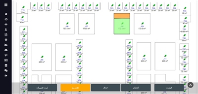 بخش تقسیم غرفه با ابزار چاقو